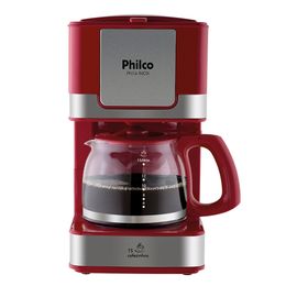 Cafeteira Philco PH16 Inox Vermelha 15 cafezinhos