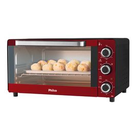 Forno Elétrico Philco 20L Vermelho 1300W - Outlet