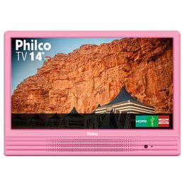 TV Philco 14" PH14E10DR Rosa LED - Outlet