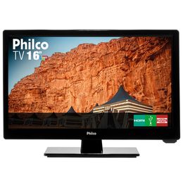 TV Philco 16" PH16D10D Preta LED - Outlet