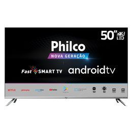 Smart TV Philco 50” Android PTV50G71AGBLS 4K LED – Google Play - Outlet