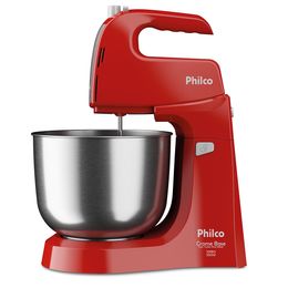 Batedeira Philco Crome Base Inox Turbo Duo Mixer 4L 550W