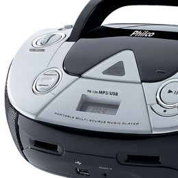 Boombox Philco PB126 CD Player - Reproduz CD, CD-R, CD-RW - Outlet