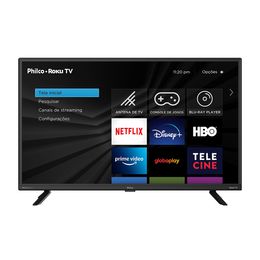 Smart TV 32" Philco LED Roku TV Dolby Áudio PTV32G70RCH - Outlet