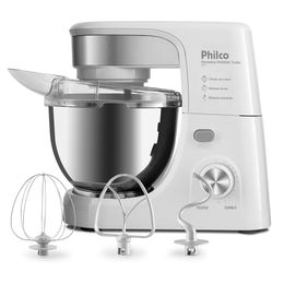 Batedeira Planetária Philco PHP500B Turbo Inox 4L 700W - Outlet