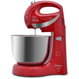 Batedeira Philco Paris Inox Duo Mixer Turbo Vermelha - Outlet