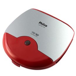 Mini Grill e Sanduicheira Philco Inox Vermelha 750W - Saldão