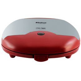 Mini Grill e Sanduicheira Philco Inox Vermelha 750W - Saldão