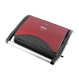 Sanduicheira e Grill Philco Press Inox Red 1200W - Saldão