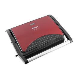 Sanduicheira e Grill Philco Press Inox Red 1200W - Saldão