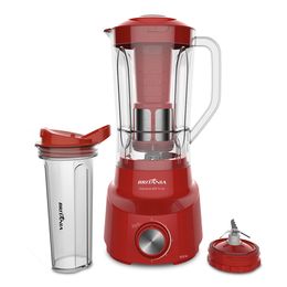 Liquidificador Fit Britânia Diamante Vermelho 800 ToGo + Squeeze - Saldão