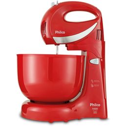 Batedeira Philco Paris Duo Mixer Turbo 350W Vermelha - Saldão