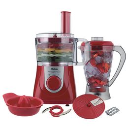 Multiprocessador Philco All In One + Vermelho 800W - Outlet