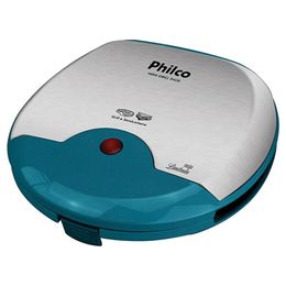 Mini Grill e Sanduicheira Philco Inox Azul 750W - Outlet