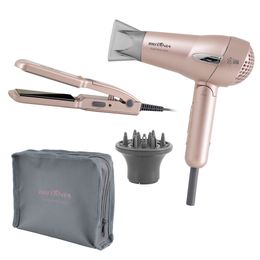 Kit Britânia Travel Rose Gold  - Secador + Prancha - Saldão