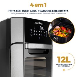 Air Fryer Oven Britânia 12L 4 em 1 1800W BFR2100