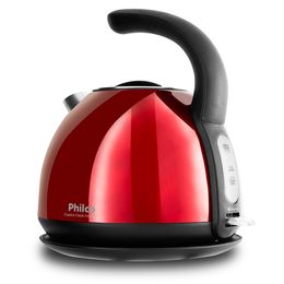 Chaleira Elétrica Philco 1,7L Classic Inox Red - Saldão