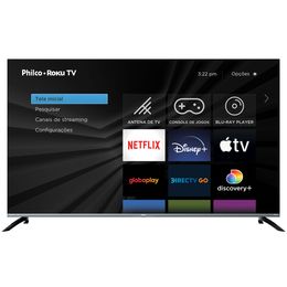 Smart TV 58" Philco LED 4K Roku Dolby Áudio PTV58G70R2CSGBL - Outlet