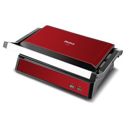 Grill e Sanduicheira Philco PGR28VI Inox Red 2 em 1 1250W - Outlet