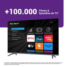 Smart TV 50” Philco PTV50G3ERSGB Led Roku TV Dolby Audio