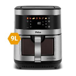 Air Fryer Philco 9L Visor Glass Painel Digital PAF90C