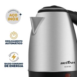 Chaleira Elétrica Britânia 1,8L Inox BCHE18A