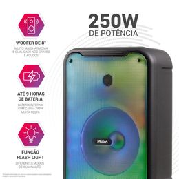Caixa de Som Amplificada Philco Flash Lights  250W PCX3800 - Outlet