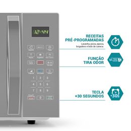 Micro-ondas 33L Philco PMO38S Limpa Fácil 1400W - Outlet