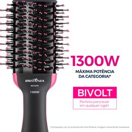 Escova Secadora Britânia 4 em 1 1300W Bivolt BEC02PR