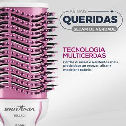 Escova Secadora Britânia 4 em 1 1300W Bivolt BELLA01 - Outlet