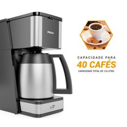 Cafeteira Philco 40 cafezinhos 1,6L Jarra em Inox PCF40D