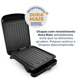 Grill Britânia 750W 2 Sanduiches Chapas Antiaderentes BGR12A - Outlet