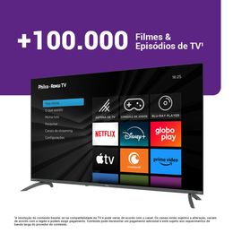 Smart TV 50” Philco LED Roku TV Dolby Audio PTV50VA4REGB - Outlet