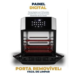 Air Fryer Oven Britânia 16L 4 em 1 Porta Removível BAF16A - Outlet