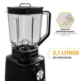 Liquidificador Philco Concept 1500W 3,1L Preto PLQ15A
