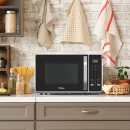 Micro-ondas Philco 33L Preto Pintura Limpa Fácil PM36
