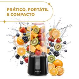 Liquidificador Portátil Britânia 300ml 50W USB BLQE02A
