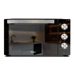 Forno Elétrico Philco 50L Cinza Espelhado Full Glass PFE50PE - Outlet