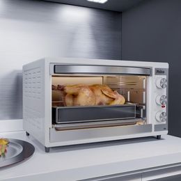 Forno Elétrico Philco 50L Branco Dupla Resistência PFE52B
